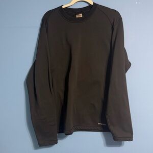 Patagonia‎ Capilene Black Long-Sleeved Size L Fleece Lined Crew